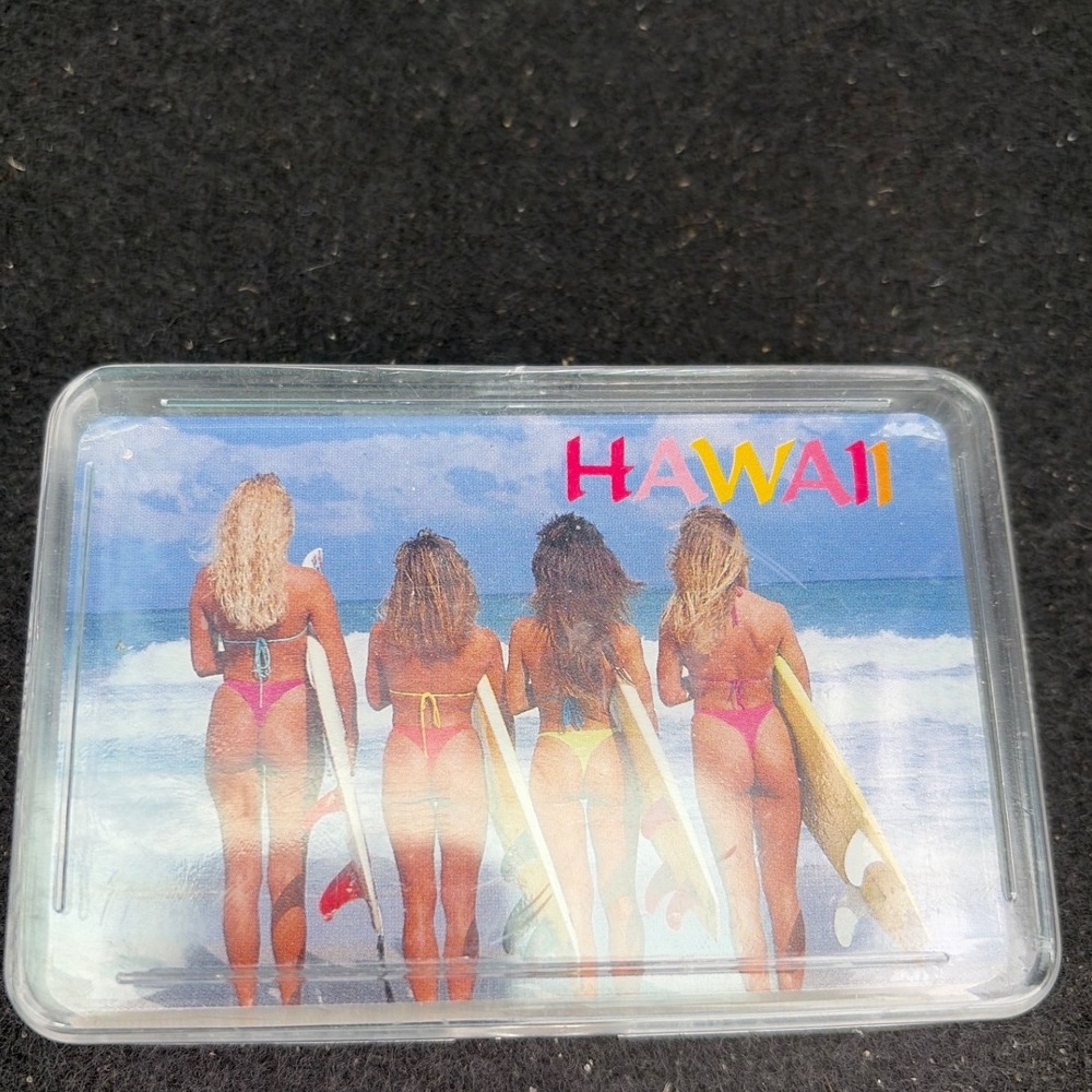 Vintage Hawaii Souvenir Playing Cards Surfer Girls Bikini Beach sealed thong